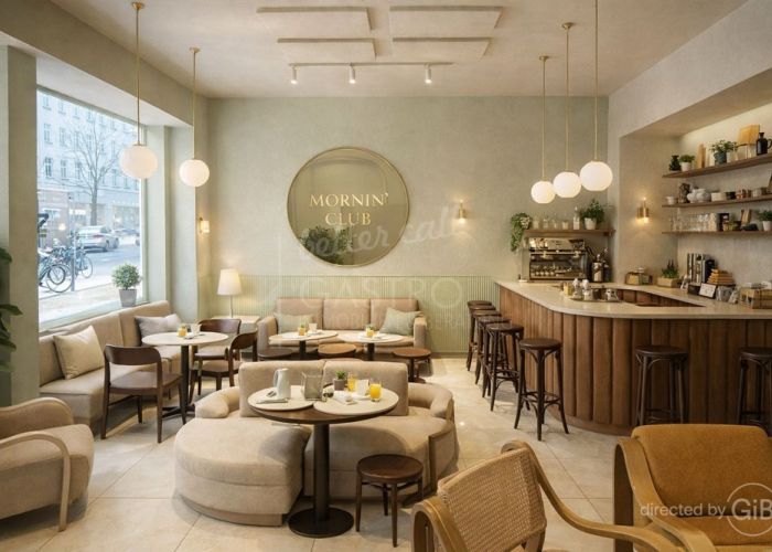 Hochwertige Gastronomiefläche für Frühstück 