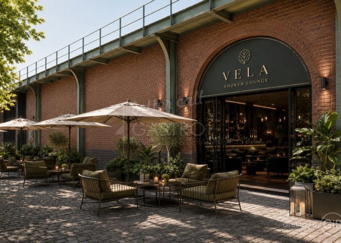 Perfekt als exklusive Smoker Lounge - Charaktervolle Gastronomiefläche in besonderer BogenlagePerfekt als exklusive Smoker Lounge - Charaktervolle Gastronomiefläche in besonderer Bogenlage